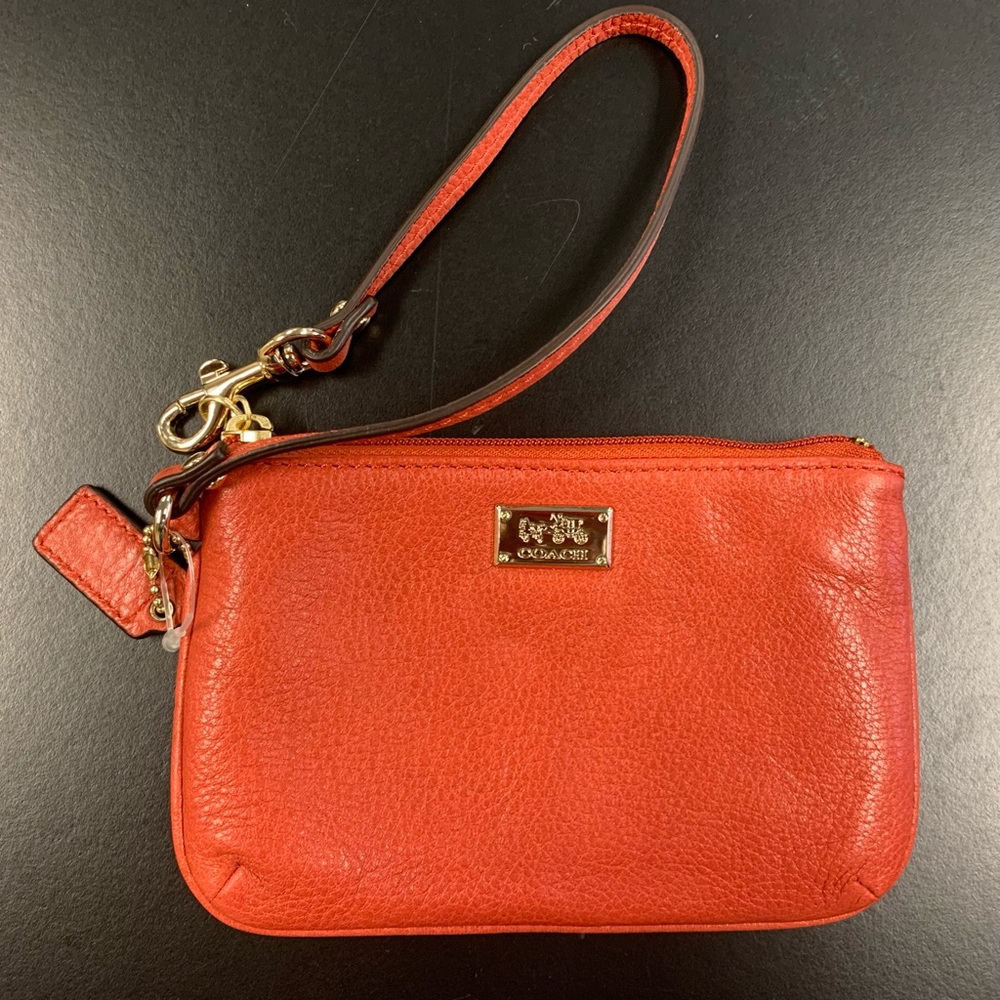 Coach Orange wristlet